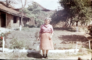 My grandma in her garden