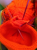 Bright orange socks :)